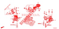 MOTORBEFESTIGUNGEN (1,0 L) (CVT) für Honda CIVIC 1.0 TOP 5 Türen vollautomatische 2018