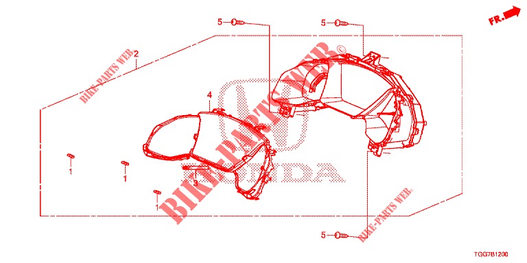 DREHZAHLMESSER  für Honda CIVIC 1.0 TOP 5 Türen vollautomatische 2018