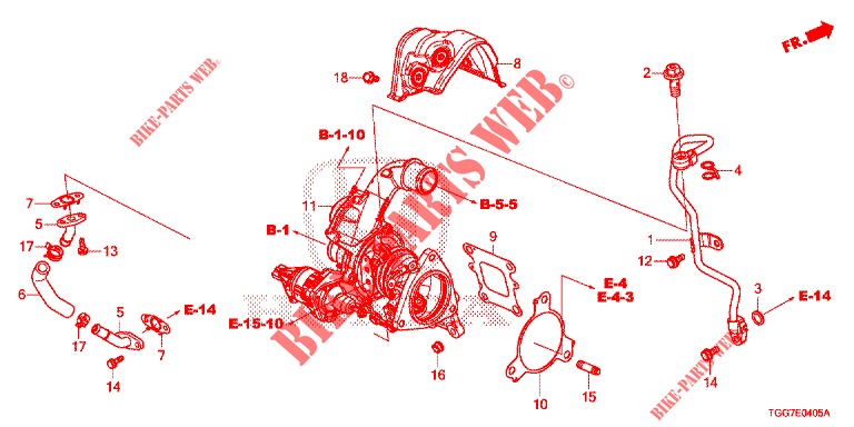 TURBOLADER (1,0 L) für Honda CIVIC 1.0 TOP 5 Türen vollautomatische 2018