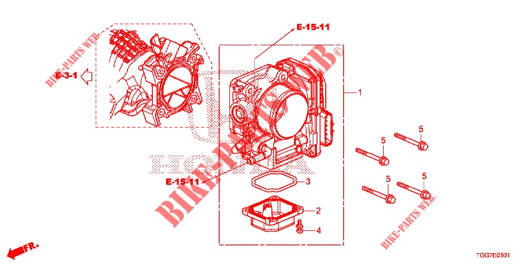 DROSSELKLAPPENGEHAEUSE (1.5L) für Honda CIVIC 1.5 PRESTIGE 5 Türen 6 gang-Schaltgetriebe 2018