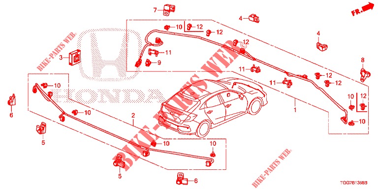 EINPARKSENSOR  für Honda CIVIC 1.5 PRESTIGE 5 Türen 6 gang-Schaltgetriebe 2018