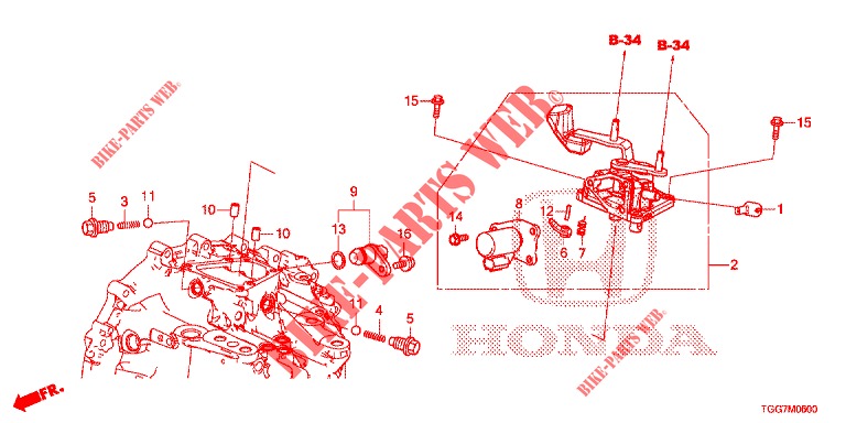 SCHALTHEBEL(MT)  für Honda CIVIC 1.5 PRESTIGE 5 Türen 6 gang-Schaltgetriebe 2018