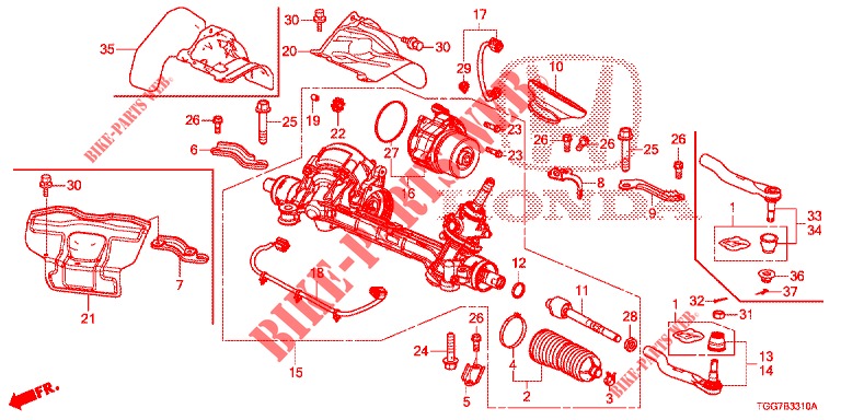 SERVOLENKGETRIEBE (EPS) (LH) für Honda CIVIC 1.5 PRESTIGE 5 Türen 6 gang-Schaltgetriebe 2018