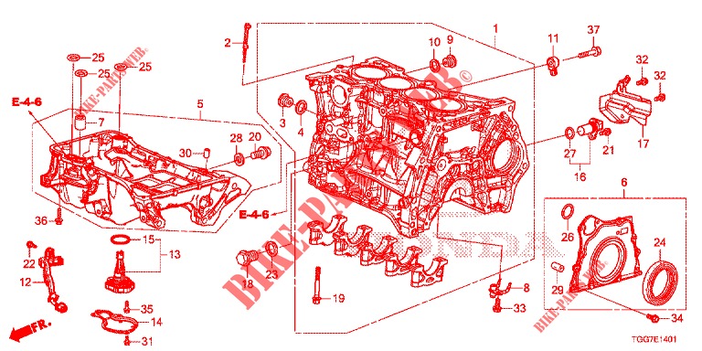 ZYLINDERBLOCK/OELWANNE (1.5L) für Honda CIVIC 1.5 PRESTIGE 5 Türen 6 gang-Schaltgetriebe 2018