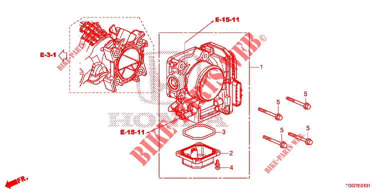 DROSSELKLAPPENGEHAEUSE (1.5L) für Honda CIVIC 1.5 SPORT NAVI 5 Türen 6 gang-Schaltgetriebe 2018