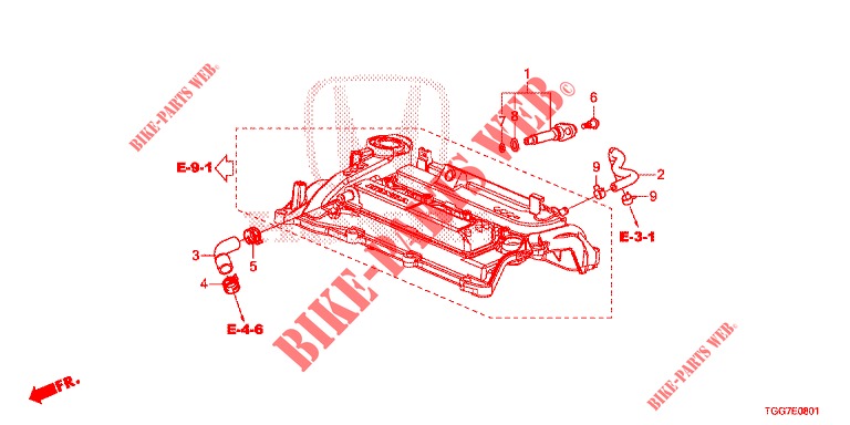 ENTLUEFTUNGSROHR (1.5L) für Honda CIVIC 1.5 SPORT NAVI 5 Türen 6 gang-Schaltgetriebe 2018