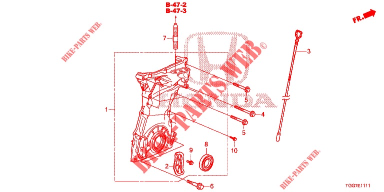 KETTENGEHAEUSE (1.5L) für Honda CIVIC 1.5 SPORT NAVI 5 Türen 6 gang-Schaltgetriebe 2018