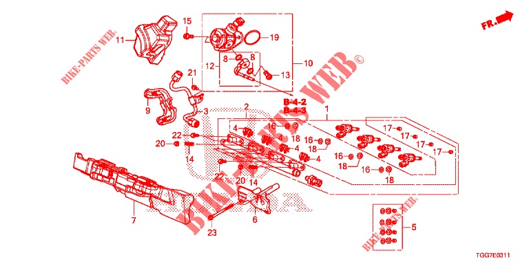 KRAFTSTOFFEINSPRITZUNG (1.5L) für Honda CIVIC 1.5 SPORT NAVI 5 Türen 6 gang-Schaltgetriebe 2018