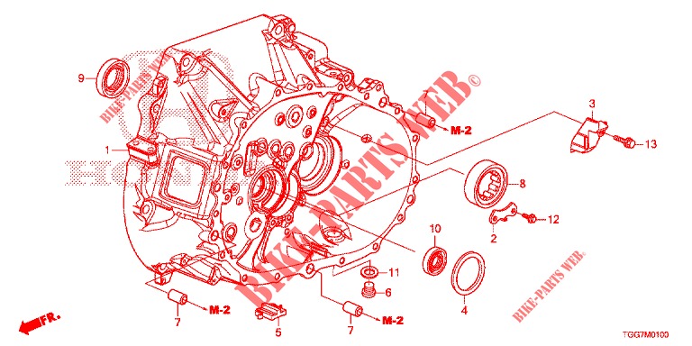 KUPPLUNGSGEHAEUSE  für Honda CIVIC 1.5 SPORT NAVI 5 Türen 6 gang-Schaltgetriebe 2018