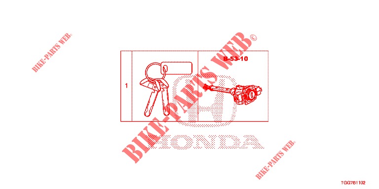 SCHLOSSZYLINDER (INTELLIGENT) für Honda CIVIC 1.5 SPORT NAVI 5 Türen 6 gang-Schaltgetriebe 2018