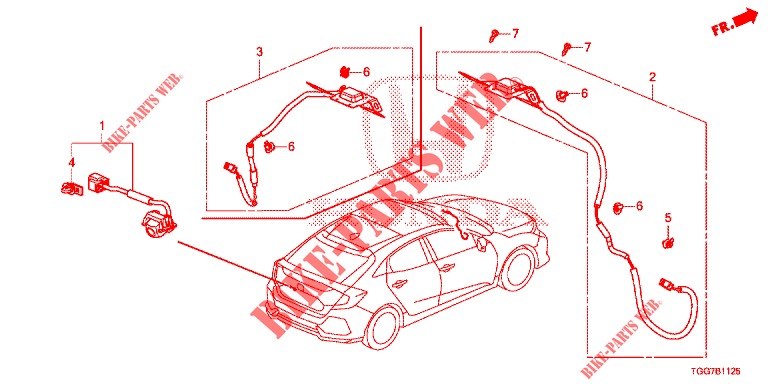     ANTENNE GPS/CAMERA VUE ARRIERE für Honda CIVIC 1.5 SPORT NAVI 5 Türen vollautomatische 2018