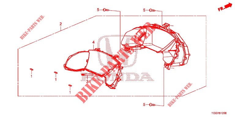 DREHZAHLMESSER  für Honda CIVIC 1.5 SPORT NAVI 5 Türen vollautomatische 2018