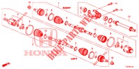 ANTRIEBSWELLE, VORNE/HALBWELLE (DIESEL) (2.2L) für Honda CIVIC DIESEL 2.2 EXCLUSIVE 5 Türen 6 gang-Schaltgetriebe 2013