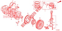 KURBELWELLE/KOLBEN (DIESEL) (2.2L) für Honda CIVIC DIESEL 2.2 EXCLUSIVE 5 Türen 6 gang-Schaltgetriebe 2013