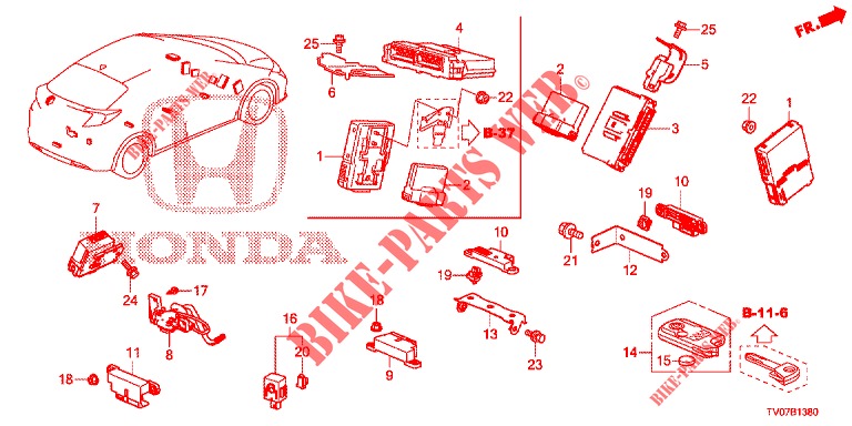     APPAREIL INTELLIGENT für Honda CIVIC DIESEL 2.2 EXCLUSIVE 5 Türen 6 gang-Schaltgetriebe 2013