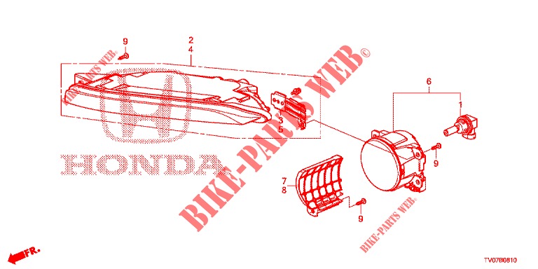    PHARE ANTIBROUILLARD/FEU D'ECLAIRAGE DE CONDUITE DE JOUR für Honda CIVIC DIESEL 2.2 EXCLUSIVE 5 Türen 6 gang-Schaltgetriebe 2013