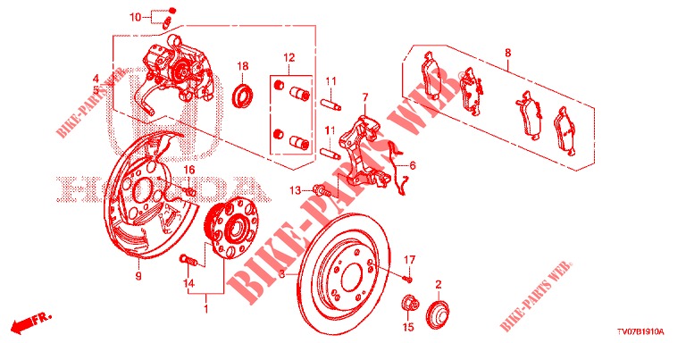HINTERRAD BREMSTROMMEL  für Honda CIVIC DIESEL 2.2 EXCLUSIVE 5 Türen 6 gang-Schaltgetriebe 2013