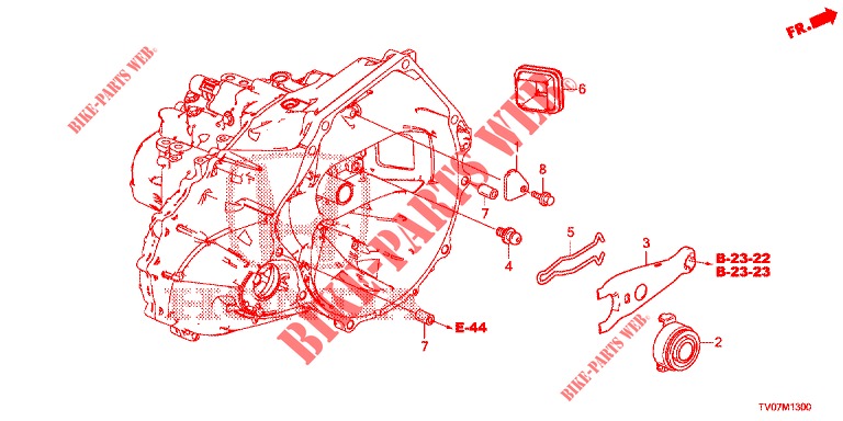 KUPPLUNGSFREIGABE (DIESEL) (2.2L) für Honda CIVIC DIESEL 2.2 EXCLUSIVE 5 Türen 6 gang-Schaltgetriebe 2013