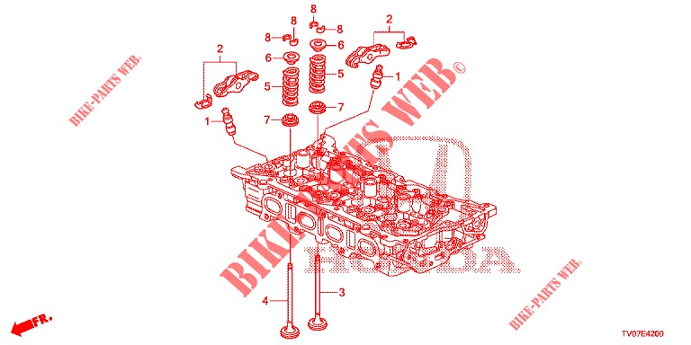 VENTIL/KIPPHEBEL (DIESEL) (2.2L) für Honda CIVIC DIESEL 2.2 EXCLUSIVE 5 Türen 6 gang-Schaltgetriebe 2013