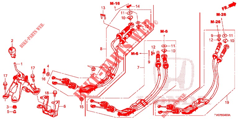 WAHLHEBEL(HMT)  für Honda CIVIC DIESEL 2.2 EXCLUSIVE 5 Türen 6 gang-Schaltgetriebe 2013
