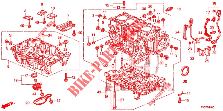 ZYLINDERBLOCK/OELWANNE (DIESEL) (2.2L) für Honda CIVIC DIESEL 2.2 EXCLUSIVE 5 Türen 6 gang-Schaltgetriebe 2013