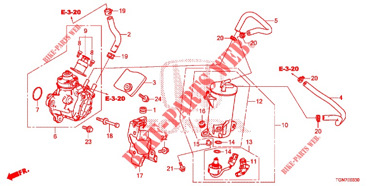 KRAFTSTOFF, SCHIENE/HOCHDRUCKPUMPE(DIESEL)  für Honda CIVIC DIESEL 1.6 ENTRY 5 Türen 9 gang automatikgetriebe 2018