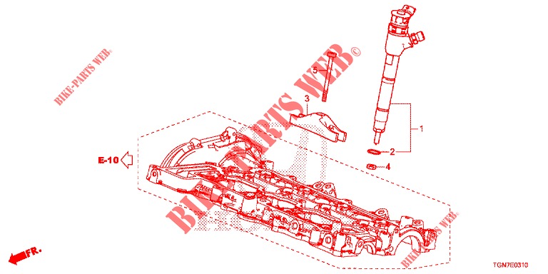 KRAFTSTOFFEINSPRITZUNG('84,'85)  für Honda CIVIC DIESEL 1.6 ENTRY 5 Türen 9 gang automatikgetriebe 2018
