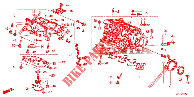 ZYLINDERBLOCK/OELWANNE  für Honda CIVIC DIESEL 1.6 ENTRY 5 Türen 9 gang automatikgetriebe 2018