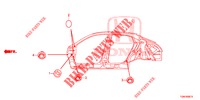 GUMMITUELLE (LATERAL) für Honda CIVIC DIESEL 1.6 MID 5 Türen 6 gang-Schaltgetriebe 2018