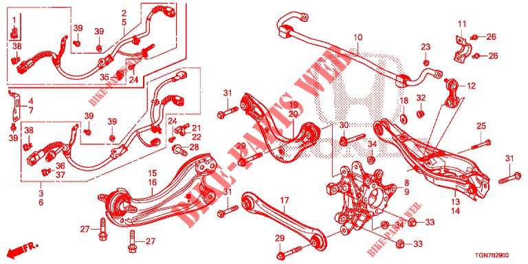 GELENK, HINTEN  für Honda CIVIC DIESEL 1.6 S 5 Türen 9 gang automatikgetriebe 2018