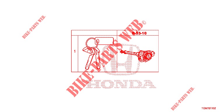 SCHLOSSZYLINDER (INTELLIGENT) für Honda CIVIC DIESEL 1.6 TOP 5 Türen 6 gang-Schaltgetriebe 2018