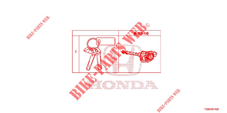 SCHLOSSZYLINDER (INTELLIGENT) für Honda CIVIC DIESEL 1.6 TOP 5 Türen 9 gang automatikgetriebe 2018