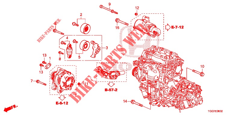 AUTOMATISCHE SPANNVORRICHTUNG (TYPE R) für Honda CIVIC  TYPE R 5 Türen 6 gang-Schaltgetriebe 2019