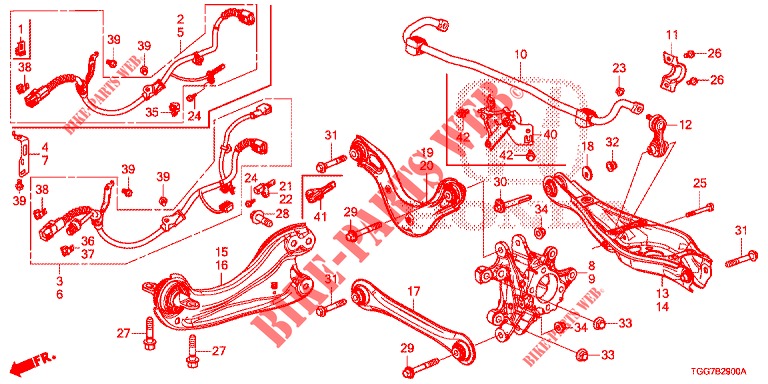 GELENK, HINTEN  für Honda CIVIC  TYPE R 5 Türen 6 gang-Schaltgetriebe 2019