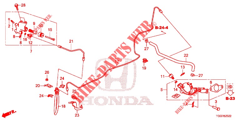 HAUPTBREMSZYLINDER (TYPE R) (LH) für Honda CIVIC  TYPE R 5 Türen 6 gang-Schaltgetriebe 2019