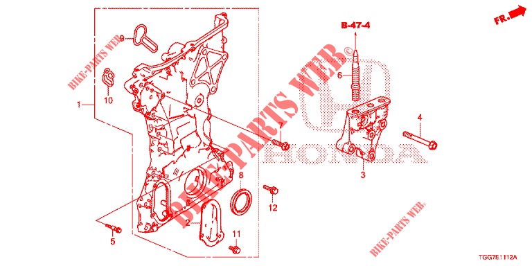 KETTENGEHAEUSE (TYPE R) für Honda CIVIC  TYPE R 5 Türen 6 gang-Schaltgetriebe 2019