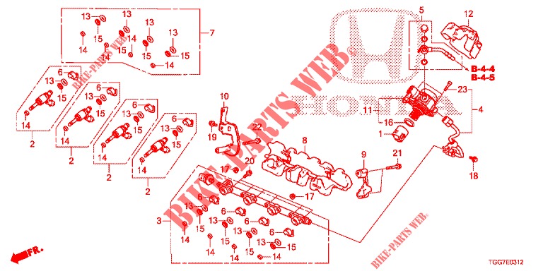 KRAFTSTOFFEINSPRITZUNG (TYPE R) für Honda CIVIC  TYPE R 5 Türen 6 gang-Schaltgetriebe 2019