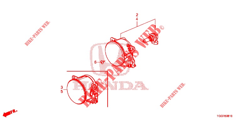 NEBELSCHEINWERFER  für Honda CIVIC  TYPE R 5 Türen 6 gang-Schaltgetriebe 2019