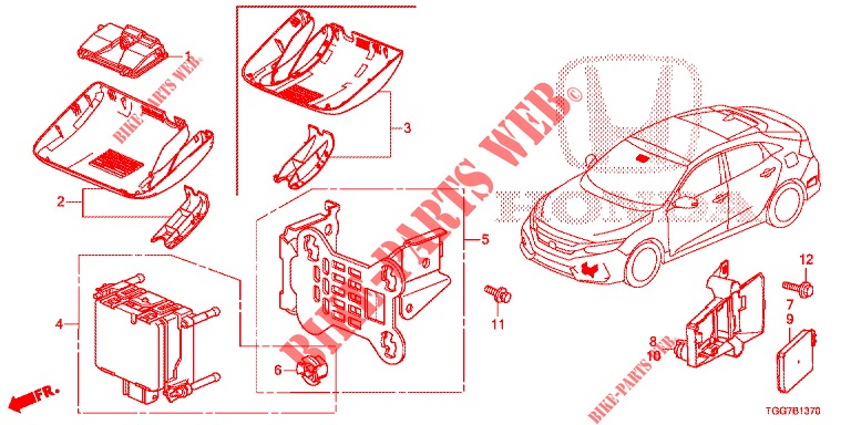 RADAR  für Honda CIVIC  TYPE R 5 Türen 6 gang-Schaltgetriebe 2019