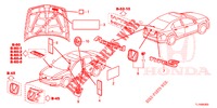 EMBLEME/WARNETIKETTEN  für Honda ACCORD 2.0 ES 4 Türen 5 gang automatikgetriebe 2014