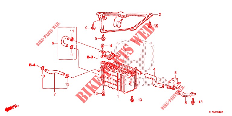 AKTIVKOHLEBEHAELTER  für Honda ACCORD 2.0 S 4 Türen 6 gang-Schaltgetriebe 2014