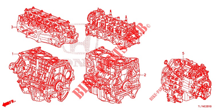 DICHTUNG SATZ/MOTOREINHEIT/GETRIEBE KOMPL.  für Honda ACCORD 2.0 S 4 Türen 6 gang-Schaltgetriebe 2014