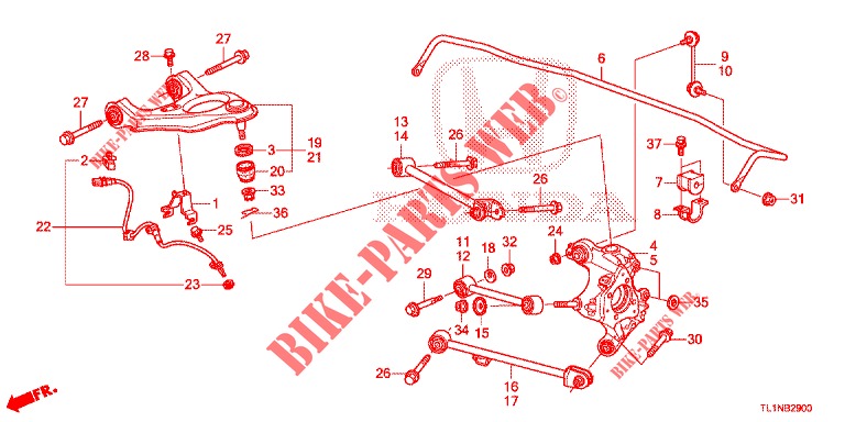 GELENK, HINTEN  für Honda ACCORD 2.0 S 4 Türen 6 gang-Schaltgetriebe 2014