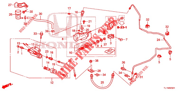 HAUPTKUPPLUNGSZYLINDER (RH) für Honda ACCORD 2.0 S 4 Türen 6 gang-Schaltgetriebe 2014