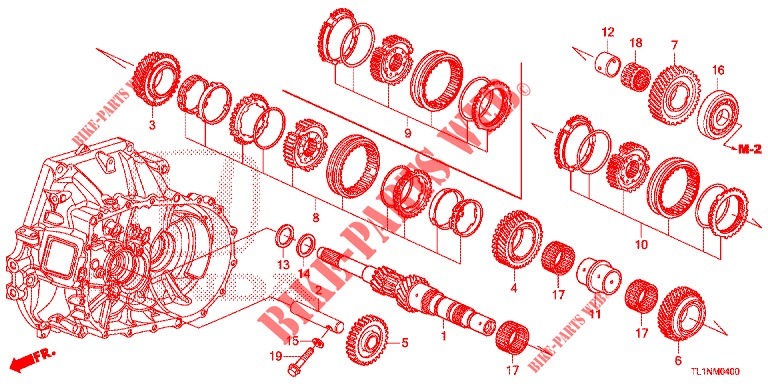 HAUPTWELLE  für Honda ACCORD 2.0 S 4 Türen 6 gang-Schaltgetriebe 2014