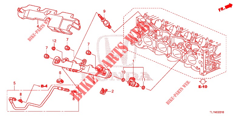 KRAFTSTOFFEINSPRITZUNG (2.0L) für Honda ACCORD 2.0 S 4 Türen 6 gang-Schaltgetriebe 2014