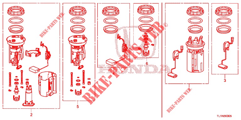 KRAFTSTOFFTANKSATZ, KURZE TEILE  für Honda ACCORD 2.0 S 4 Türen 6 gang-Schaltgetriebe 2014