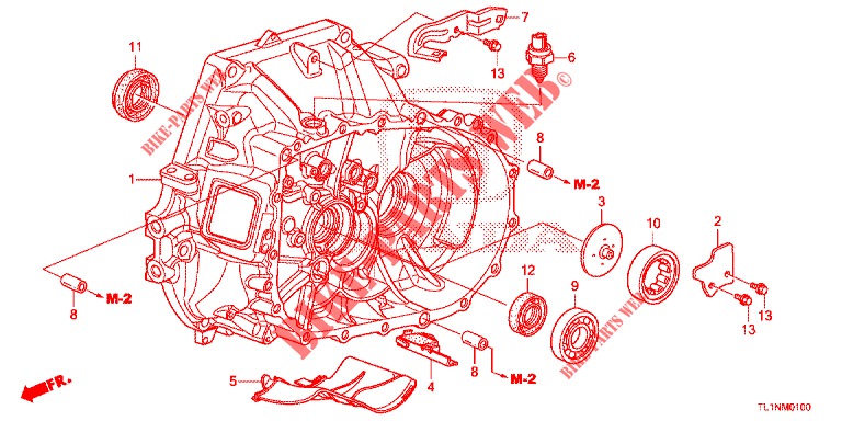 KUPPLUNGSGEHAEUSE  für Honda ACCORD 2.0 S 4 Türen 6 gang-Schaltgetriebe 2014