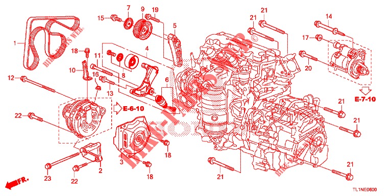 LICHTMASCHINENHALTERUNG/SPANNVORRICHTUNG (2.0L) für Honda ACCORD 2.0 S 4 Türen 6 gang-Schaltgetriebe 2014