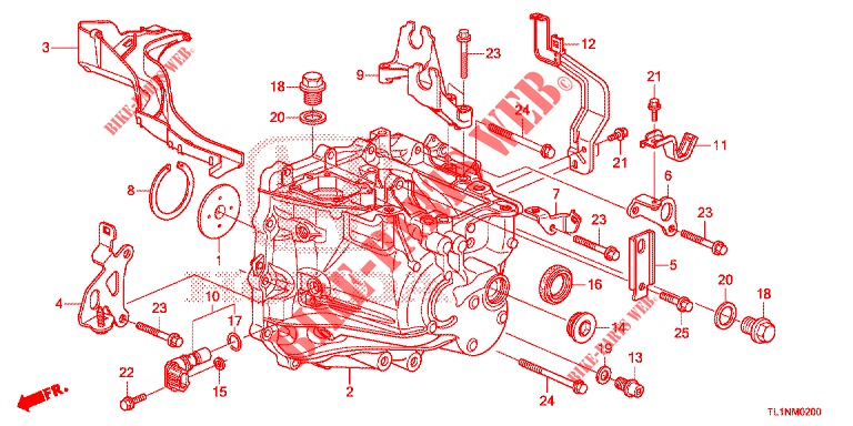 SERVOLENKGETRIEBE  für Honda ACCORD 2.0 S 4 Türen 6 gang-Schaltgetriebe 2014